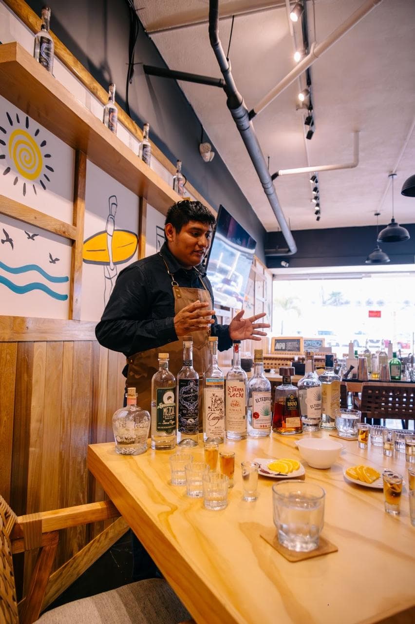 Sebastian mixing cocktails