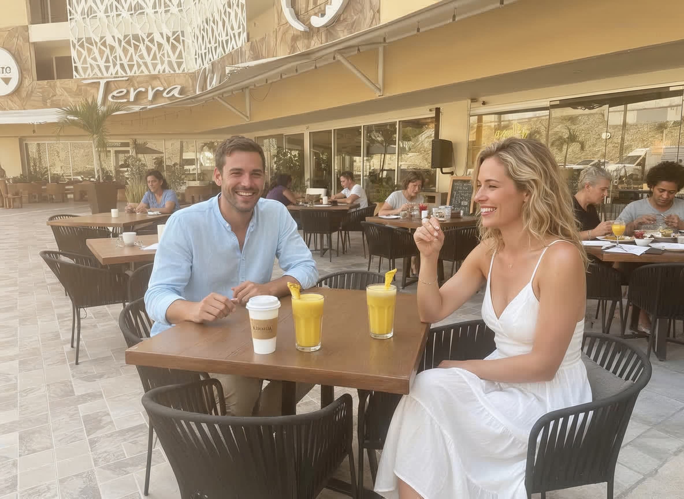 Morning coffee at Agavia